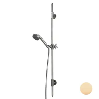 Bossini Liberty Душевой гарнитур: лейка, 1 вид струи, штанга, шланг, цвет: antique brass, bronze D19001.022