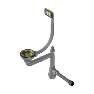 Omoikiri WK-1-UN LG Арматура для одночашевых кухонных моек, с прямоуг. перел. цвет: светлое золото 4956832