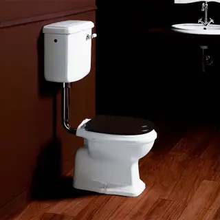 Simas Arcade Механизм слива для бачка AR812 с фронтальной ручкой, низкая труба, цвет: хром глянцевый D23cr