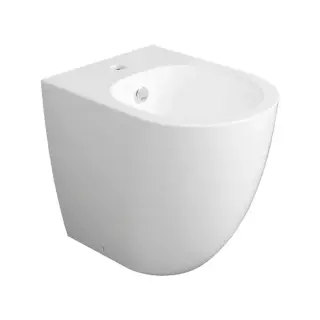 Simas Vignoni Биде напольное 37х48 см c 1 отверстием под смеситель и переливом, цвет: белый глянц. VI27bi*1