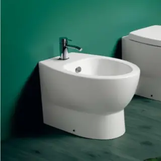 Simas Lft Spazio Биде напольное 35х53 см c 1 отверстием под смеситель и переливом, цвет: белый глянц LFT23 bi*1