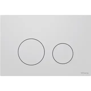 Tece Spring loop Кнопка смыва для унитаза с круглой клавишей, 2 режима, пластик, цвет: белый матовый S240926