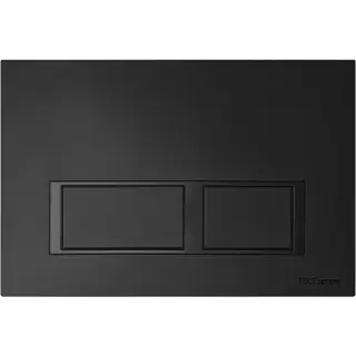 Tece Spring Кнопка смыва для унитаза с прямоугольной клавишей, 2 режима, пластик, цвет: черный мат. 9940204