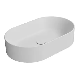 GSI Kube X Раковина чаша 60x37x13h см, без перелива и отверстия под смес., цвет: белый матовый 945809