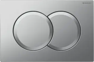 Geberit Delta 01 Кнопка смыва для унитаза, пластик, двойной смыв, цвет: хром матовый 115.107.46.1