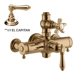 Nicolazzi Termostatico Смеситель настенный термостатический для душа, цвет: бронза 4917BZ69