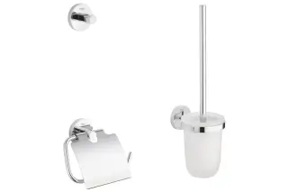 Grohe Essentials Комплект аксессуаров: ершик, крючок, держатель для туалетной бумаги, хром 40407001