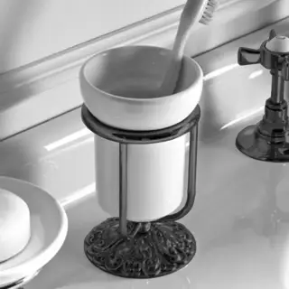 Sbordoni Flora Стакан настольный, керамический, цвет: черный никель FL201NN