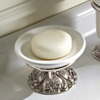 Sbordoni Flora Мыльница с керамической чашей, настольная, цвет: никель FL200NI