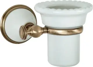 TW Harmony 109 Стакан для зубных щеток подвесной, керамический, цвет: бронза TWHA109bi/br