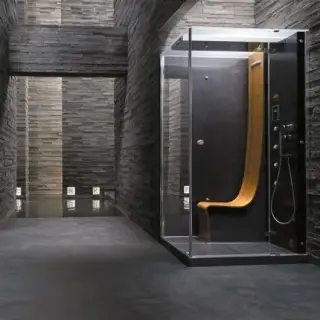 Jacuzzi Omega Душевая кабина, 120х100хh225 см, угловая DX, цвет черный/хром 9547-12219 Dx