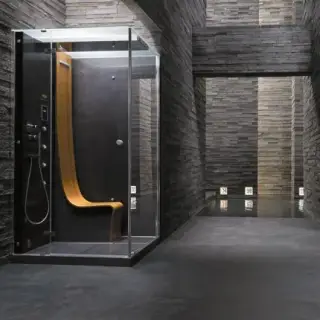 Jacuzzi Omega Душевая кабина 120x100xh225 см, угловая, SX, цвет чёрный/хром 9547-10819 Sx