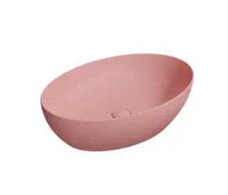 GSI Pura Раковина чаша 60x42x16h см, без перелива, без д/к, цвет: blush opaco 884224