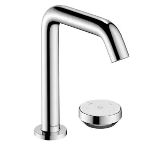 Hansgrohe Tecturis S Смеситель для раковины на 2 отверстие, с донным клапаном, цвет: хром глянцевый 73353000