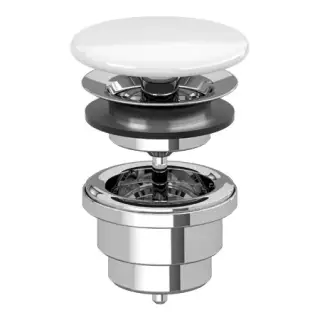 Villeroy & Boch Донный клапан, незапираемый, универсальный, цвет: stone white 680800RW