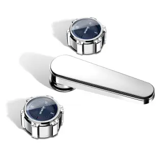 Stella Timeaster Смеситель для раковины, цвет: хром, ручка синяя TL 00021 CR00BL