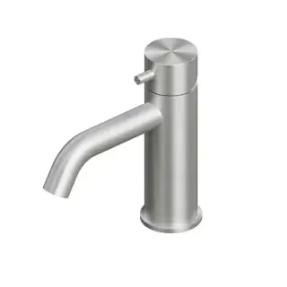 QuadroDesign Source Смеситель для раковины на 1 отв без д/к излив 12,4 цвет: brushed stainless steel 1201AS