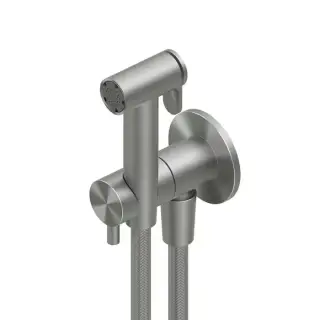 QuadroDesign Source Гигиенический душ с запор вентилем, холодная вода, цвет: brushed stainless steel ID026AS