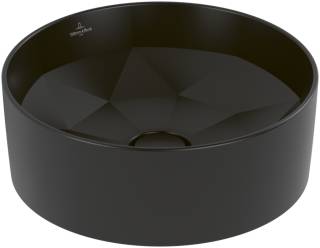 Villeroy & Boch Octagon,  Раковина накладная без перелива Pure Black 5A5640R7
