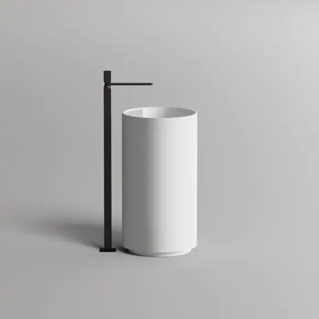 Salini Armonia Раковина напольная слив в пол 47х47х87cм, без отв. под смеситель, донный клапан 