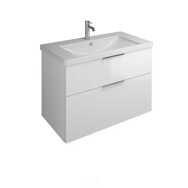 Burgbad Eqio Комплект мебели с раковиной 93см, подвесной, цвет: белый глянец