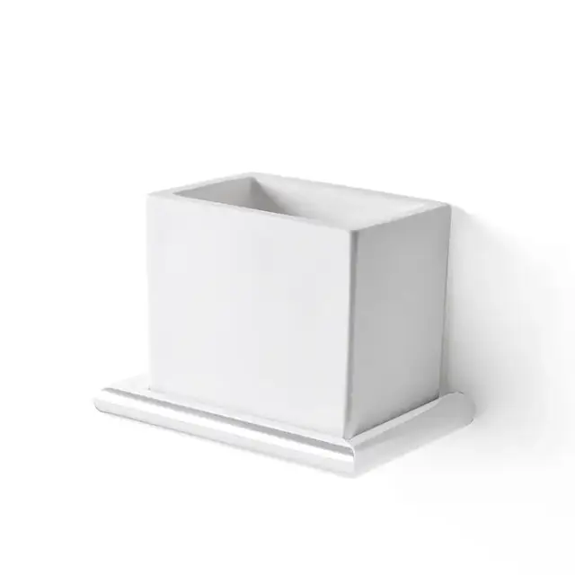 3SC Guy Стакан подвесной, композит Solid Surface, цвет: белый матовый/белый матовый