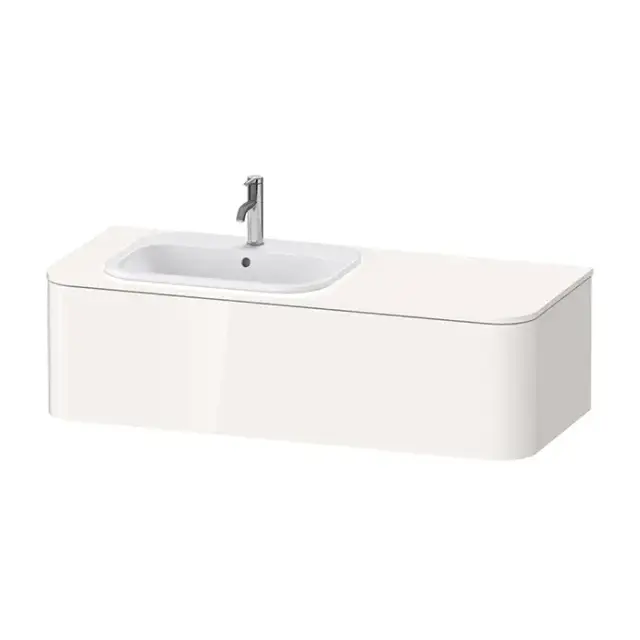 Duravit Happy D.2 Plus Тумба подвесная 130x55x35.4см, с раковиной и 2 ящиками, SX, цвет: белый глянцевый