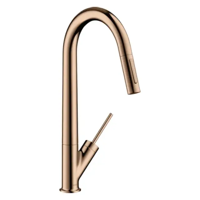 Axor Starck Смеситель для кухни, на 1 отв., с вытяжным изливом, цвет: полированное красное золото