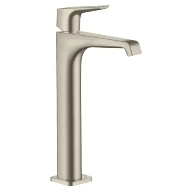 Axor Citterio E Смеситель для раковины 250, на 1 отв., высокий, с донным клапаном, цвет: шлифованный никель