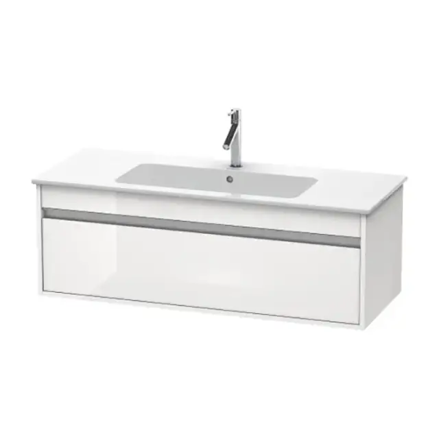 Duravit Ketho Тумба подвесная, 120x47.5х41 , с раковиной и 1 ящиком, цвет: белый глянцевый
