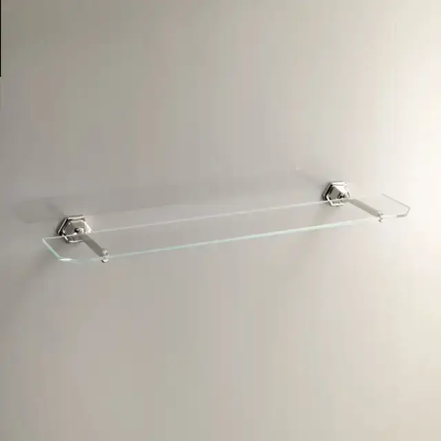 Devon&Devon Jubilee Полочка стеклянная, подвесной, цвет: никель блестящий