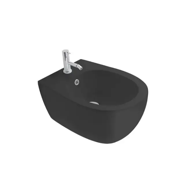 Globo Genesis Биде подвесное 55х36 см, с 1отв для смесителя, с креплением, цвет: Nero opaco