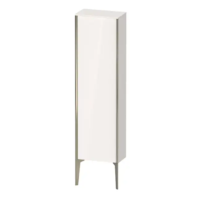 Duravit XViu Шкаф подвесной 40x24x133см, с 1 дверью, 3 стеклянными полками (петли слева), цвет: белый глянцевый/champagne matt