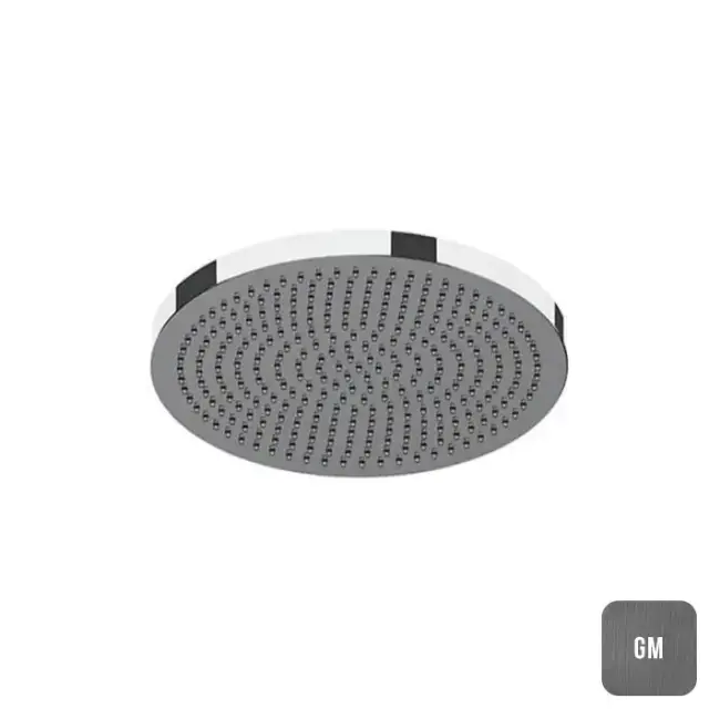 Almar Velvet Верхний душ 23.2х23.2см., настенный, Velvet Rain, цвет: Gun Metal Brushed PVD