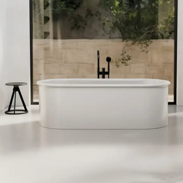 BETTE Suno Oval Ванна отдельностоящая 177×77см, с шумоизоляцией и экраном, цвет: белый