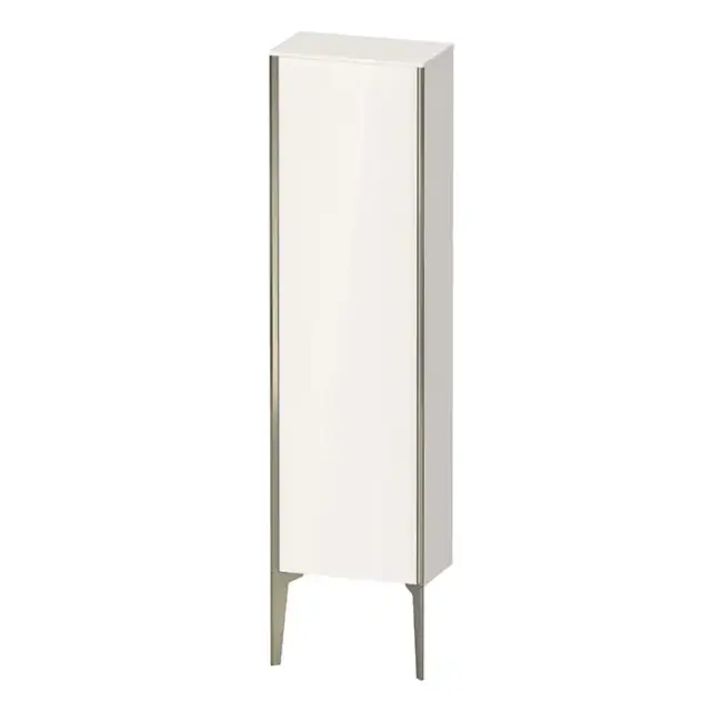 Duravit XViu Шкаф подвесной 40x24x133см, с 1 дверью, 3 стеклянными полками (петли справа), цвет: белый глянцевый/champagne matt