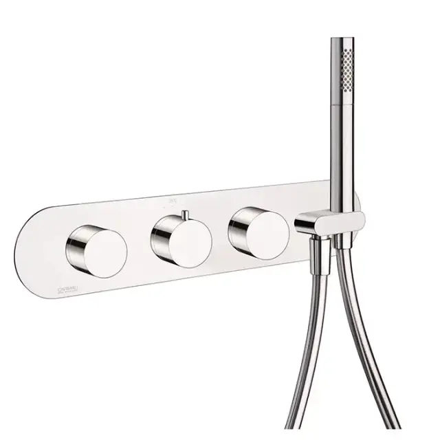 Carimali ilTondo Смеситель для душа, встраиваемый выхода, гибкий шланг, термостат c держателем для ручного душа, 6 выходов, цвет: хром