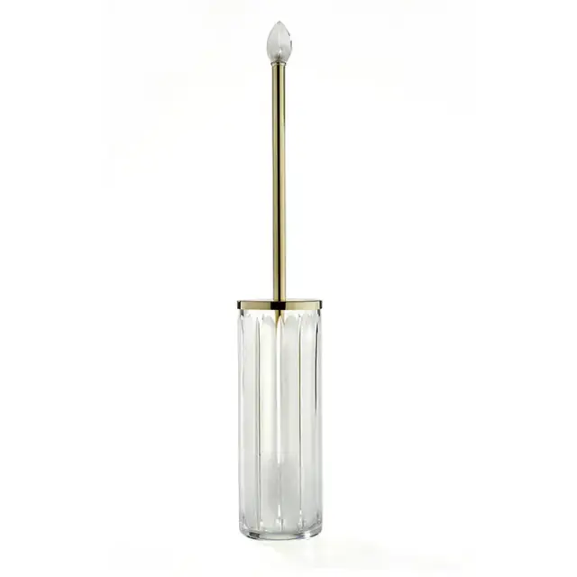 3SC Montblanc Туалетный ёршик, напольный, цвет: прозрачный хрусталь/золото 24к. Lucido