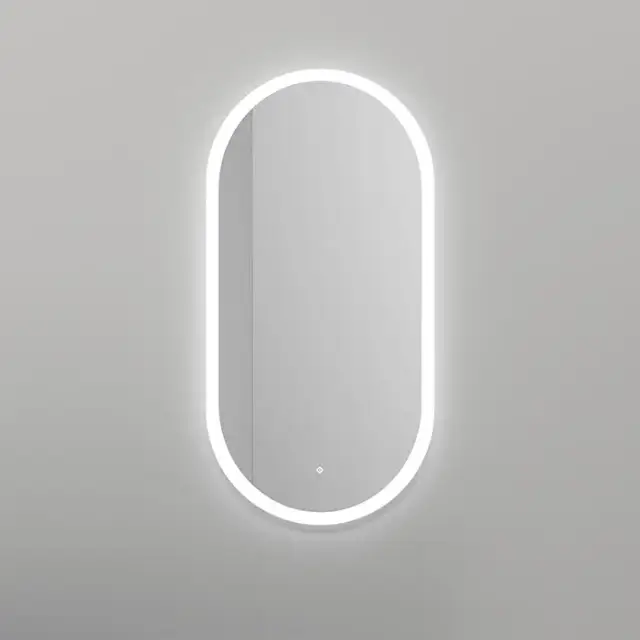 Salini Armonia Зеркало для ванны 45х90х2.5см., фоновая и фронтальная подсветка 3в1, сенсорный выключатель, крепления, без подогрева