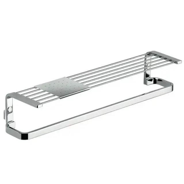 Colombo Time Полочка с полотенцедержателем 44.5см, цвет: хром