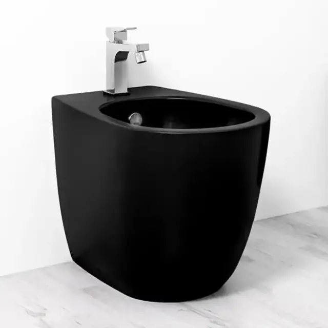 SIMAS Vignoni биде напольное 56x36,5см, с 1 отв. под смеситель, цвет: черный матовый