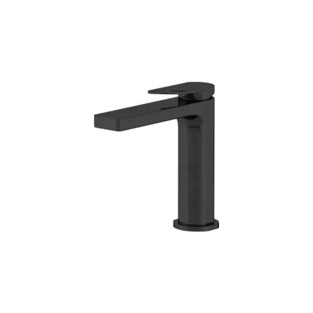 Gattoni Soffio Смеситель для раковины, на 1 отв., высота 12см., с донным клапаном clic-clac, цвет: черный матовый