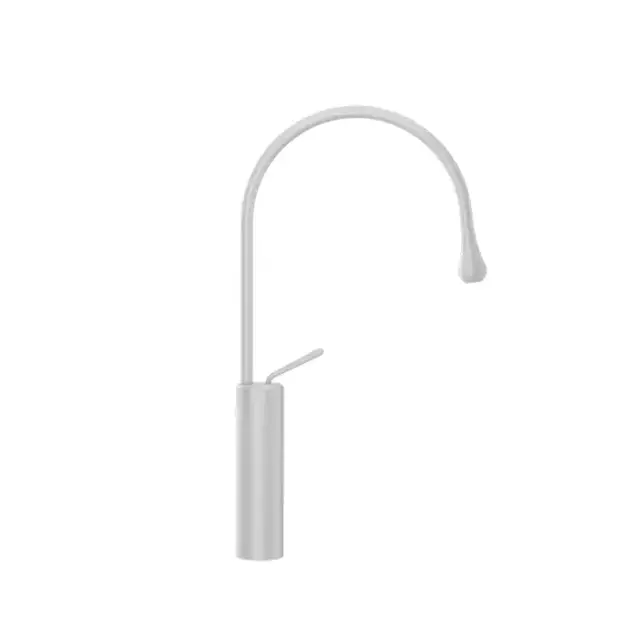 Gessi Goccia Смеситель для раковины на 1 отверстие, высокий, излив 244мм R=125, цвет: белый