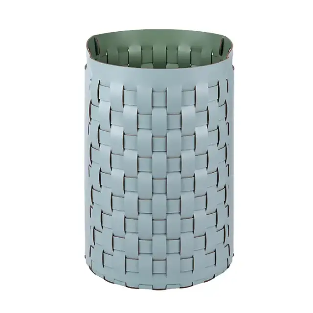Colombo Adj Круглая корзина Bottega D40хH57см., напольная, цвет: небесный/эвкалипт