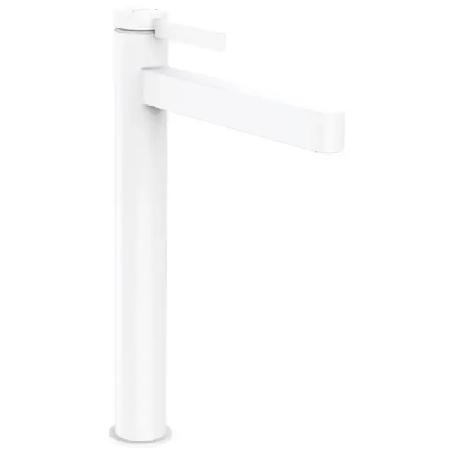 Hansgrohe Finoris Смеситель для раковины, 1 отв., со сливным клапаном Push-Open, цвет: белый матовый