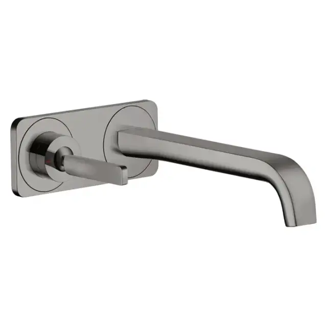 Axor Citterio E Смеситель для раковины, встраиваемый, излив: 22.1см., с панелью, цвет: полированный черный хром