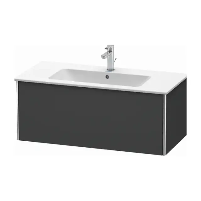 Duravit XSquare Тумба подвесная, 101х47.8х40см, с раковиной, с 1 выдв ящик, цвет: графит матовый
