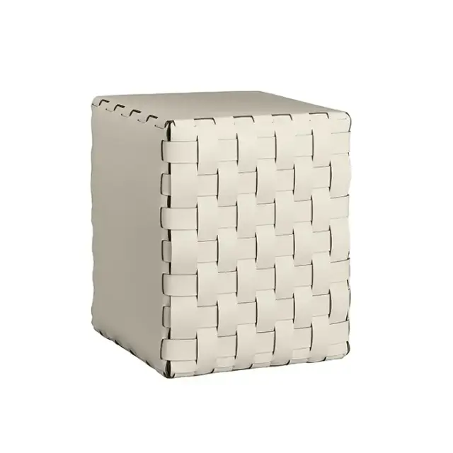 ADJ Пуф, 35x35xH40 см., цвет: панна котта/белый