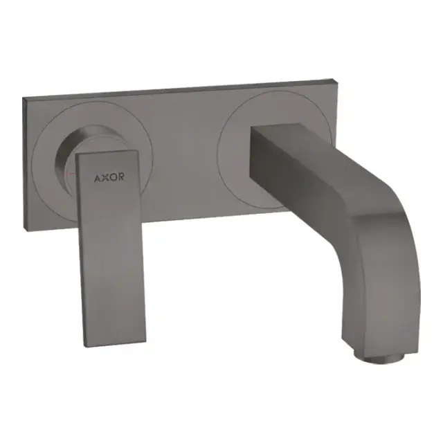 Axor Citterio Смеситель для раковины 220, встраиваемый, излив: 22см., с панелью, цвет: шлифованный черный хром
