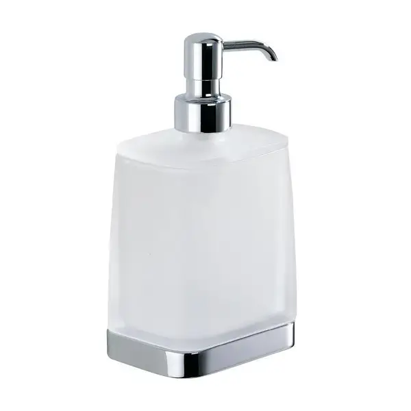 Colombo Time Дозатор для жидкого мыла, настольный, цвет: хром/матовое стекло